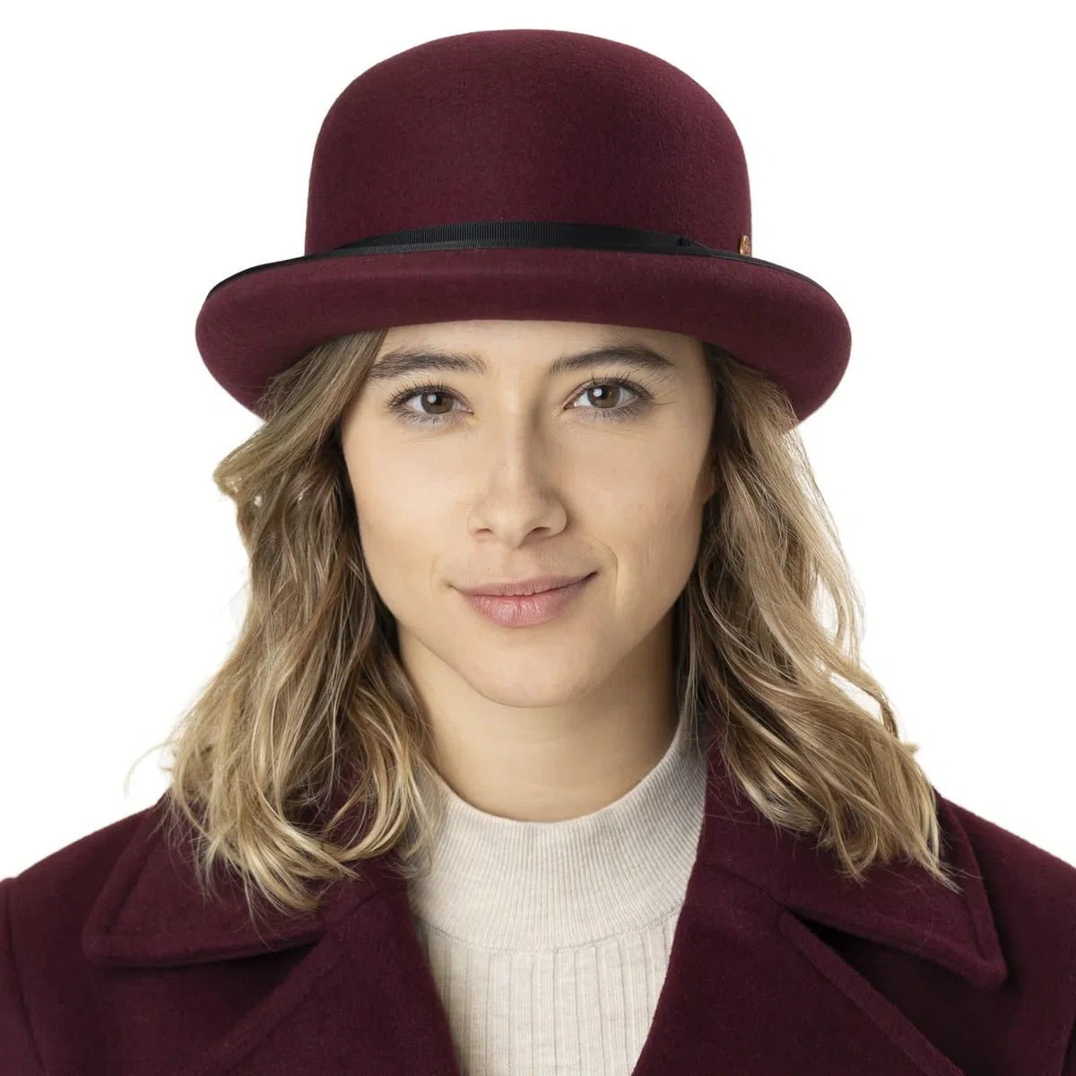 Mayser Viril Melone Hut Herrenhut Bowler Wollfilzhut Mit Ripsband