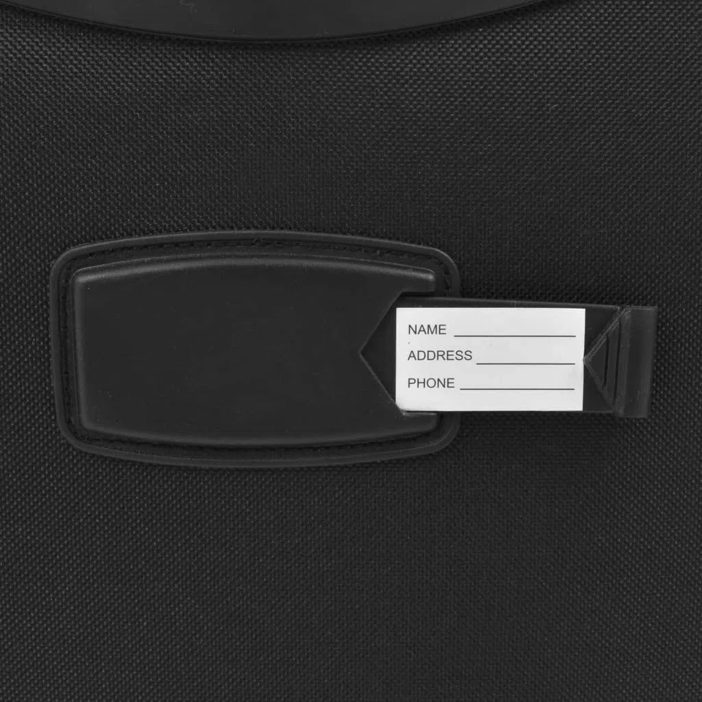 vidaXL Pilottrolley mit 2 Rädern Pilotenkoffer Reisekoffer Businesskoffer Trolley Aktenkoffer Business Dokumenten Reise Bord Tasche Koffer Gepäck Schwarz