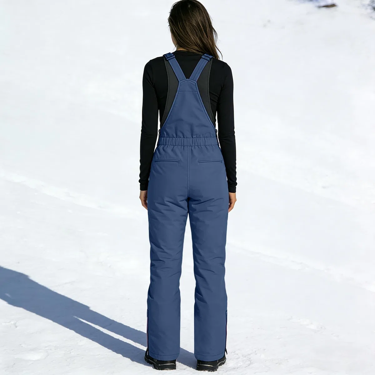 Generisch Snowboardhose Damen Baggy Mit Latz Skihose Damen Wasserdicht Verstellbar Schneehose Winter Warm Skihosen Cargo Latzhose Ski Hosen Gefüttert Thermohose Outdoor Wanderhose Latz Funktionshose