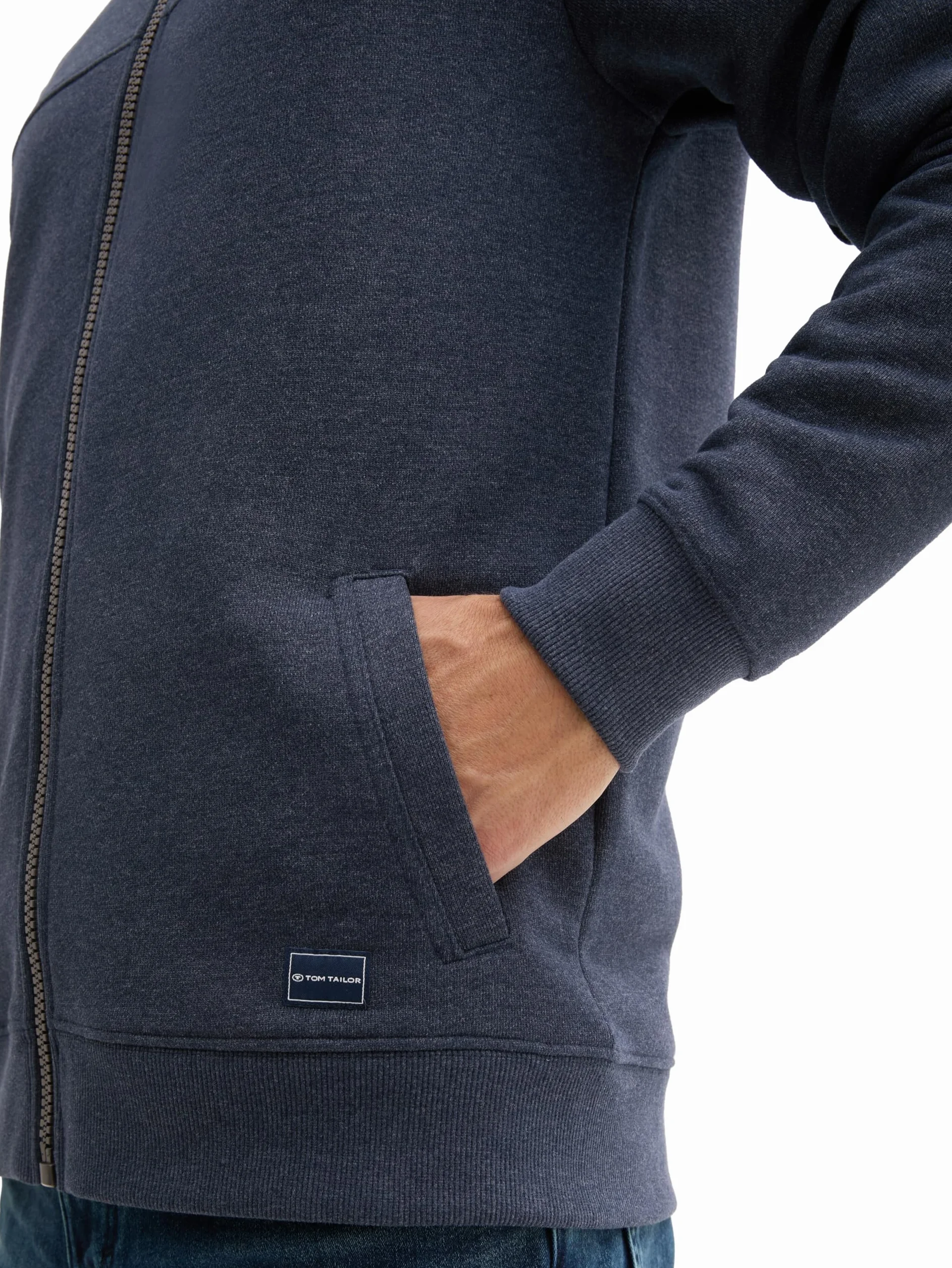 TOM TAILOR Herren Sweatjacke mit Stehkragen