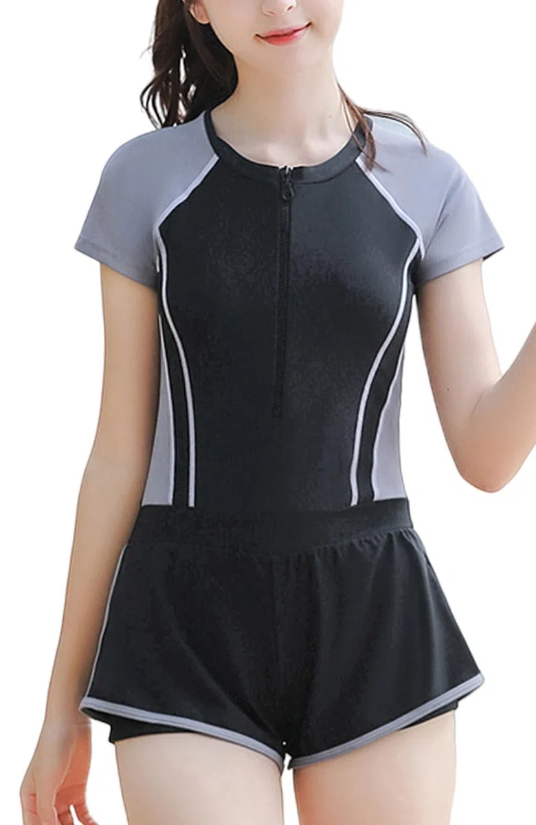 FEOYA Badeanzug Mädchen Badebekleidung Bademode Schnell Trocknen Schwimmanzug Stretch Swimsuit Sonnenschutz Badeanzüge Schwimmkleidung Sport Badebekleidung 140 150 160 170