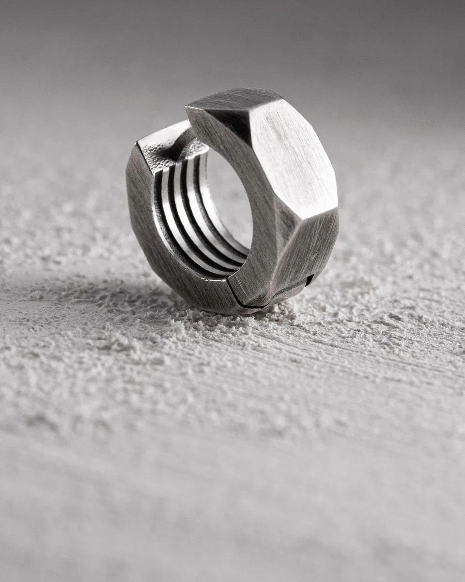 Handgefertigt Ohrringe Silber 925 – Kleine Creolen Wikinger Ohrring für Herren Damen – Ausgefallene Schmuck Geschenk für Frauen Männer