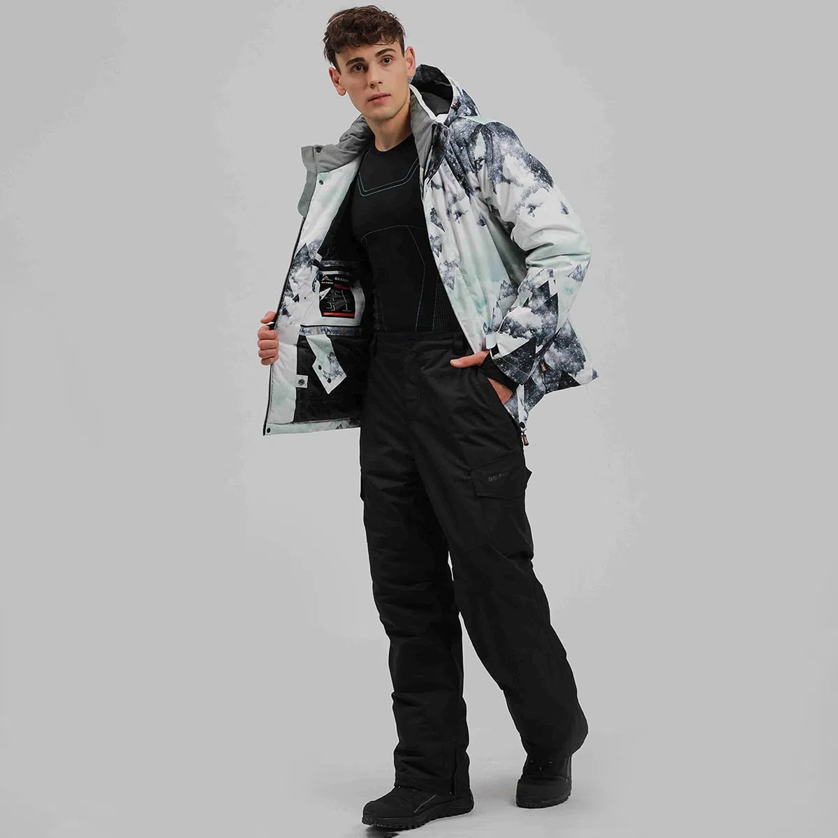 ALSOGO Herren Skianzug Winter Wasserdichte Winddichte Skifahren Outdoor Schneejacken und Hosen Snowboardjacken