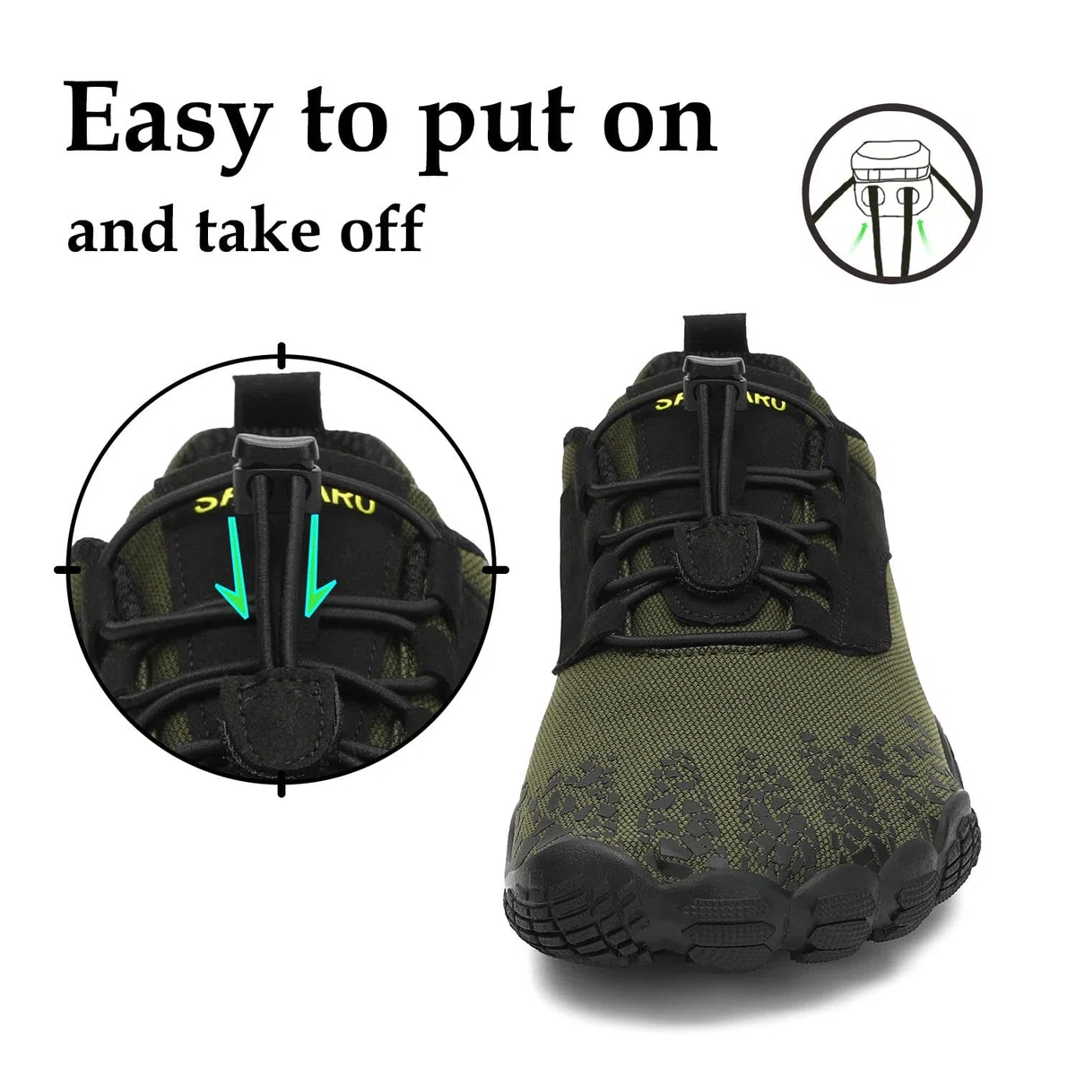SAGUARO Unisex Barfußschuhe mit Breiter Zehenbox und Zero-Drop Solhe - Weich rutschfest Atmungsaktiv