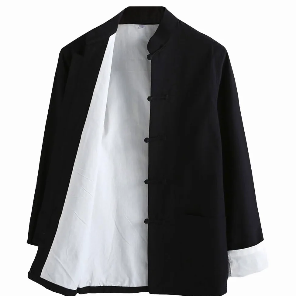 G-LIKE Chinesische Kampfkunst Herren Jacke – Traditionelle Uniform Oberbekleidung für Kampfsport Kung Fu Tai Chi Wushu Männer Frauen Kostüm Tang Stil Langarm Kleidung - Baumwolle
