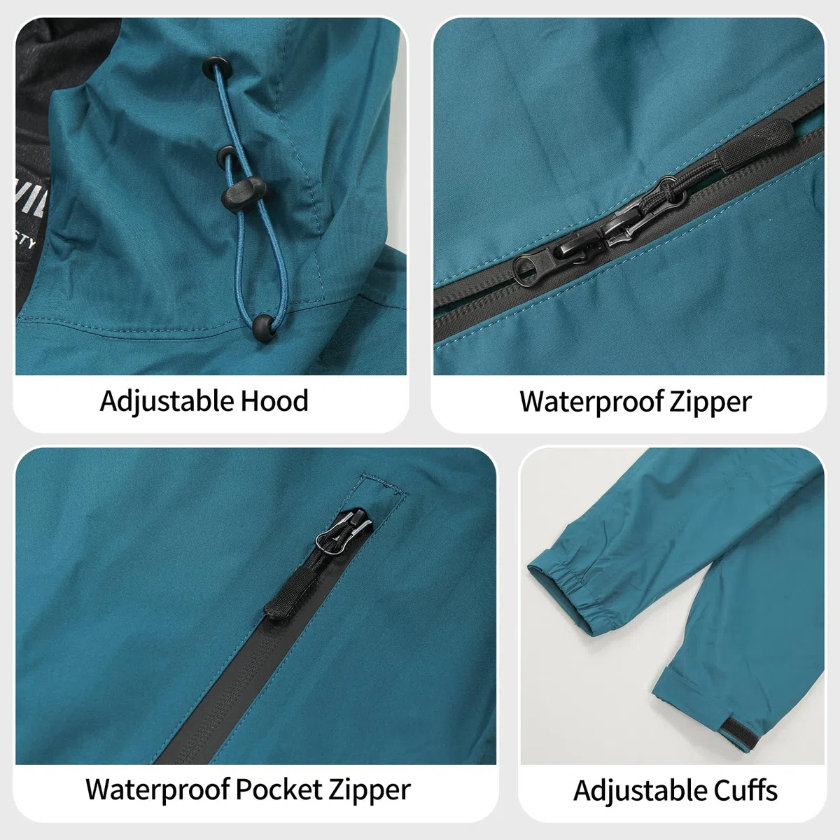 Regenjacke Damen Wasserdicht Atmungsaktiv Regenmantel Damen Wasserdicht Leichte Windbreaker Damen mit Kapuze Regenmantel Damen Lang für Aktivitäten im Freien