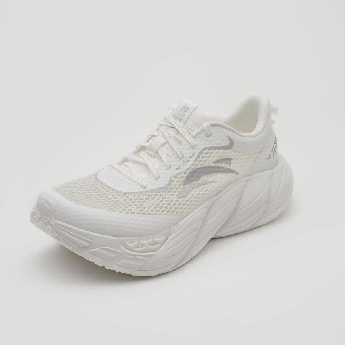 THE FLOW Langstrecke Laufschuhe Herren Damen, Leichte Wanderschuhe mit maximaler Luftzirkulation Federneder Dämpfung, Atmungsaktive Schnürschuhe für Marathon, Trailrunning, Walking & Fitness