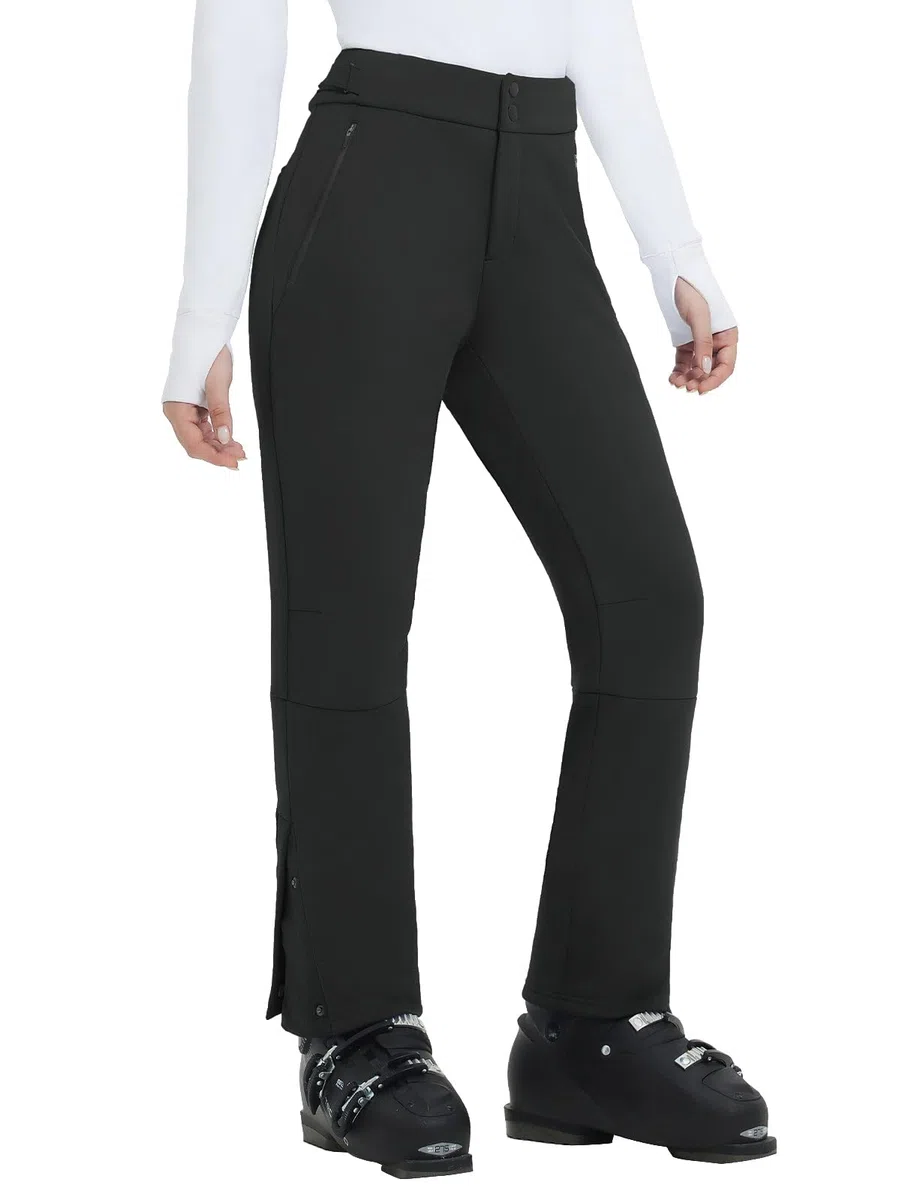 baleaf Skihose Damen Wasserdicht Softshellhose Gefüttert Thermohose Winter Warm Outdoorhose Snowboardhose Skifahren mit Taschens