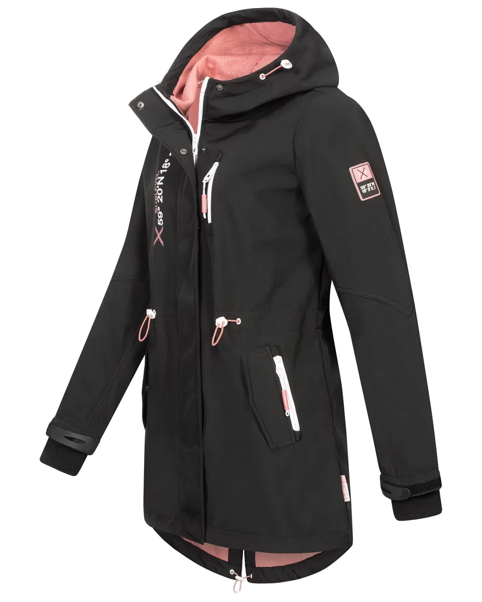 Damen Frühlings Jacke Softshell Outdoor Regen Übergangs Softshelljacke