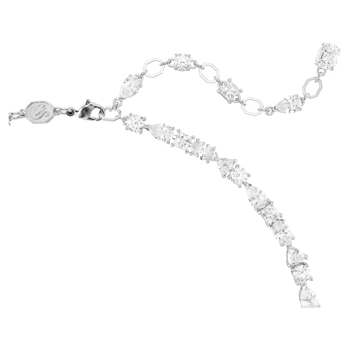Swarovski Mesmera Set, Rhodinierte Halskette und Ohrringe mit Strahlenden Swarovski Kristallen