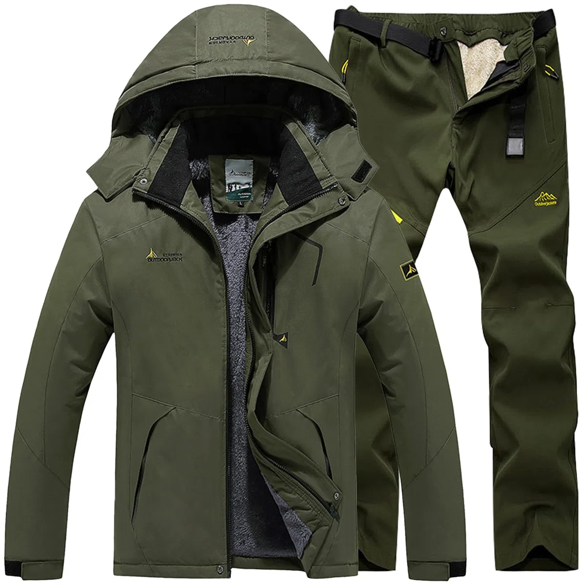 Skianzug Herren 2 Teilig Wasserdicht Warm Skijacke und Hose Ski Set Winter Schneeanzug Männer Snowboardanzug Atmungsaktiv Outdoor Skibekleidung Winddicht Gefüttert Zweiteiler Outfit Skioverall Kombi