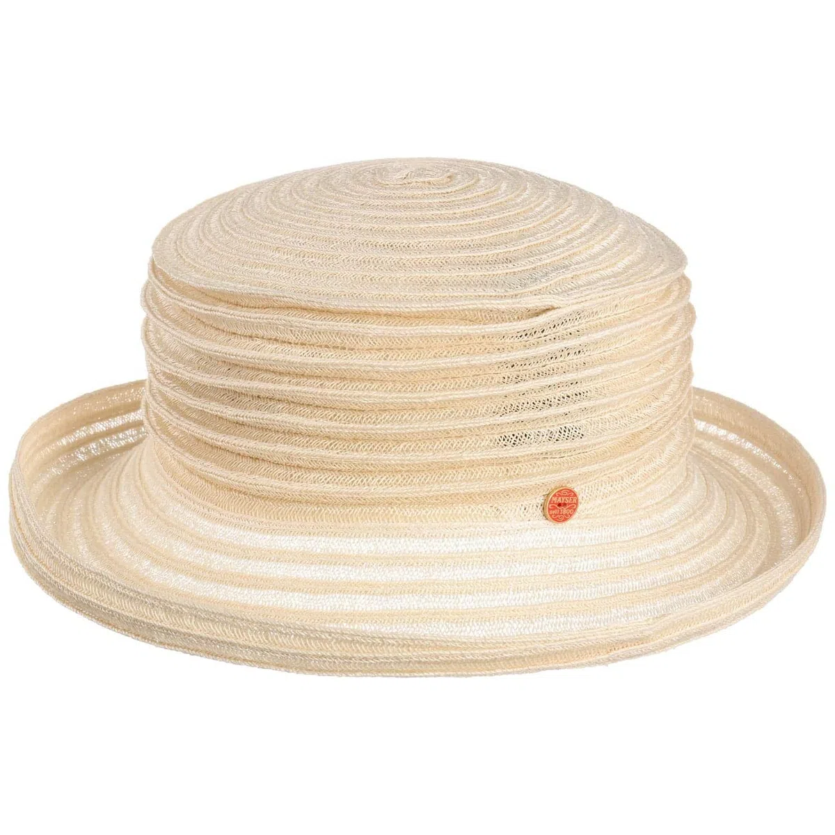 Mayser Belma Falten Strohhut Hanf Boaterhut Packable Handmade Made in EU Damen Sommer