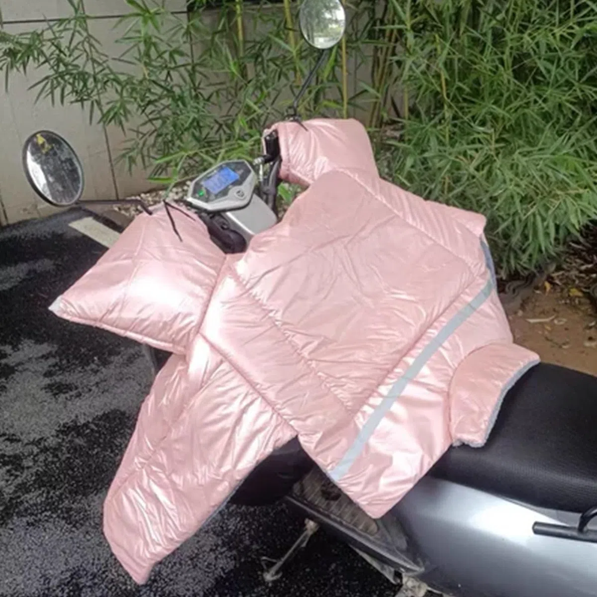 Warme Beinlinge für Motorräder. Dicker Winter-Handwärmer für Elektrofahrräder, Winddichte und warme Windschutzscheibe mit Baumwollmantel für Motorräder (blau)