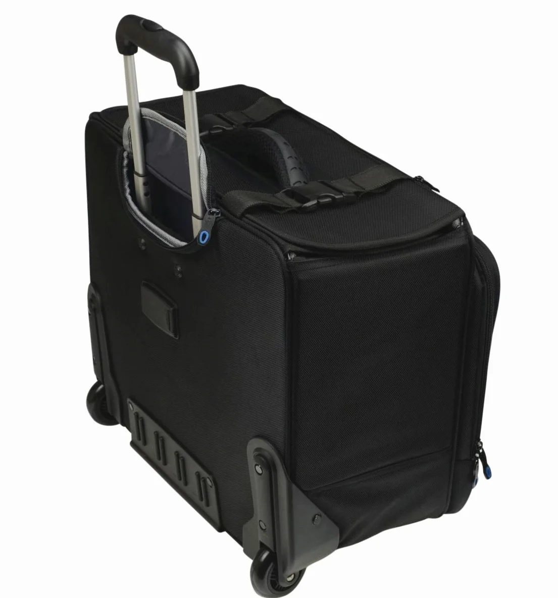 46108 Businesstrolley Pioneer, Laptoptrolley für Notebooks, Koffer mit arretierbarem Teleskoptrolleysystem, Laptoptasche aus Polyester, Tasche mit 2 Skaterrollen, Trolley
