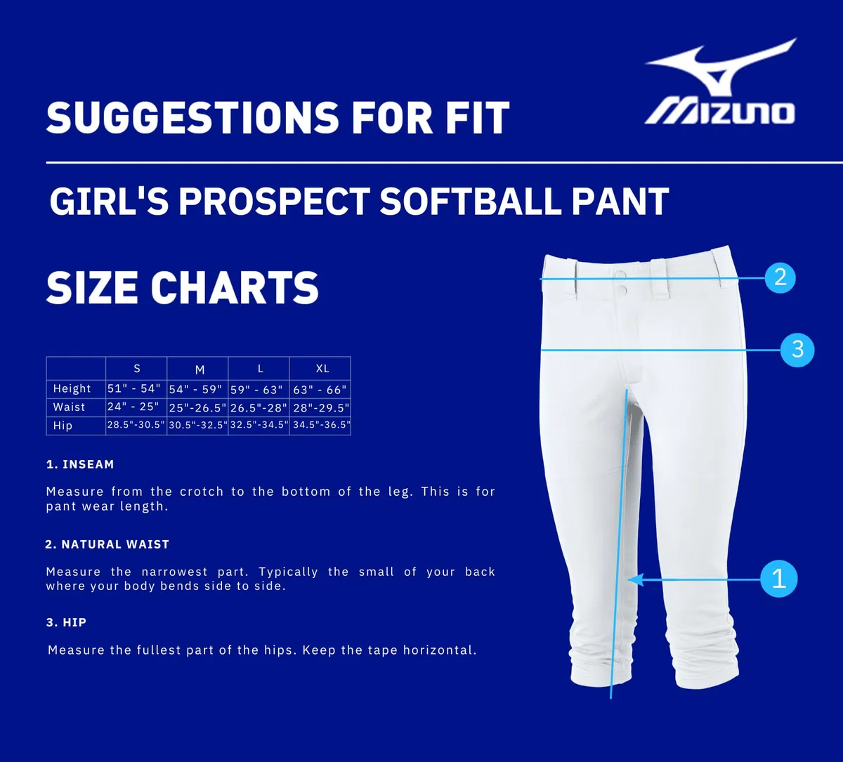 Mizuno Mädchen Youth Girl's Prospect Pant Softball-Hose