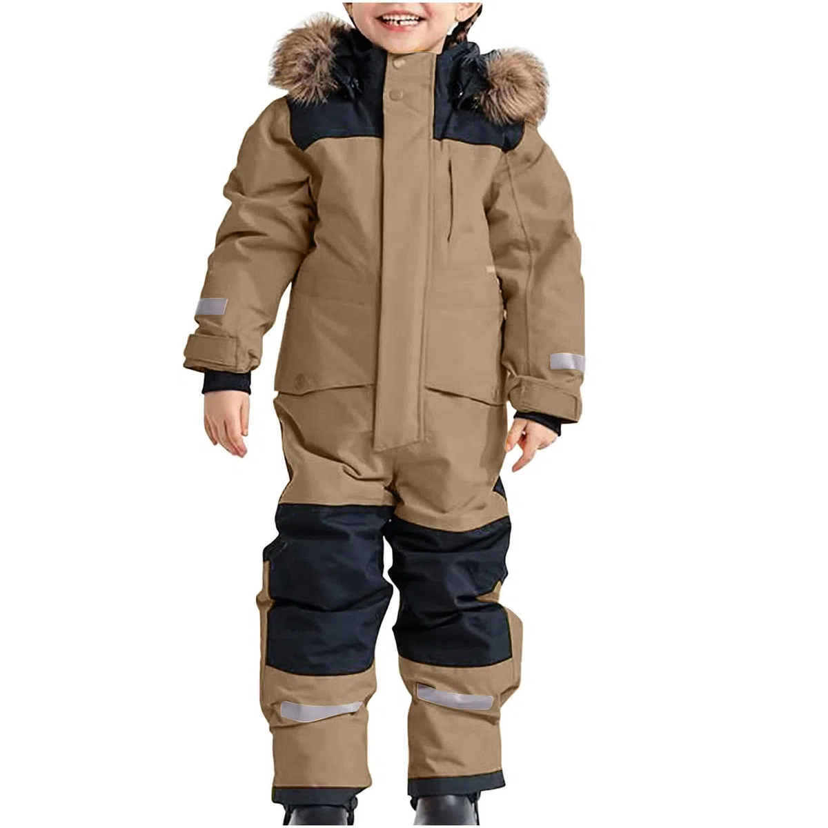 Schneeanzug Kinder Skioverall Jungen Skijacke Mädchen Skianzug Warme Schneeoverall Verdickte Winterjacke Overall Outdoor Skianzüge mit Kapuze Snowboard Schneeanzüge Einteiliges Winteranzug