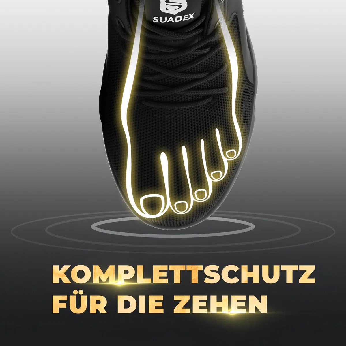SUADEX Arbeitsschuhe Herren Sicherheitsschuhe Damen Leicht Atmungsaktiv Unisex Stahlkappenschuhe