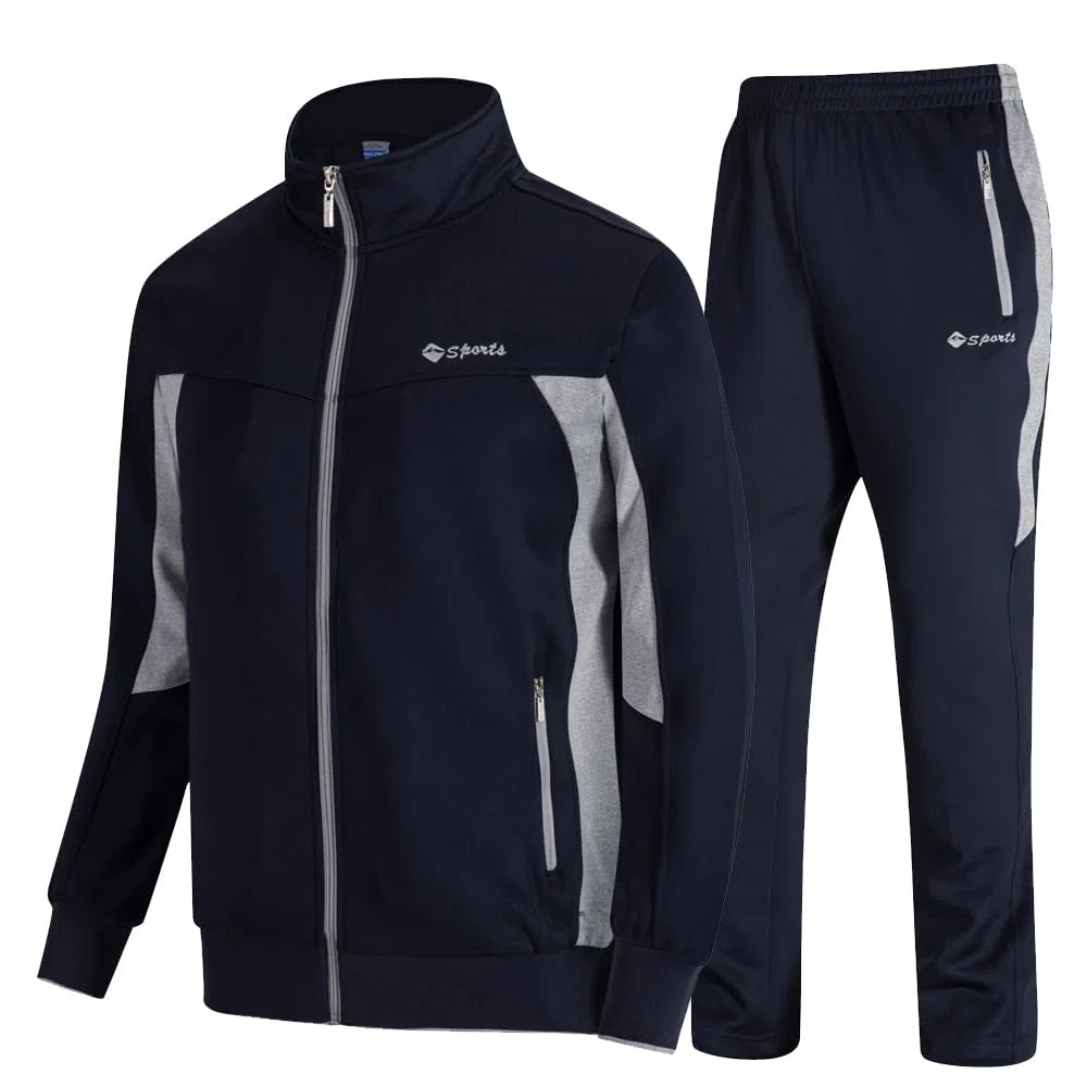 donhobo Herren Jogginganzug Trainingsanzug Sportanzug Fußball Sporthose Hoodie Hose für Gym Warm Tracksuit