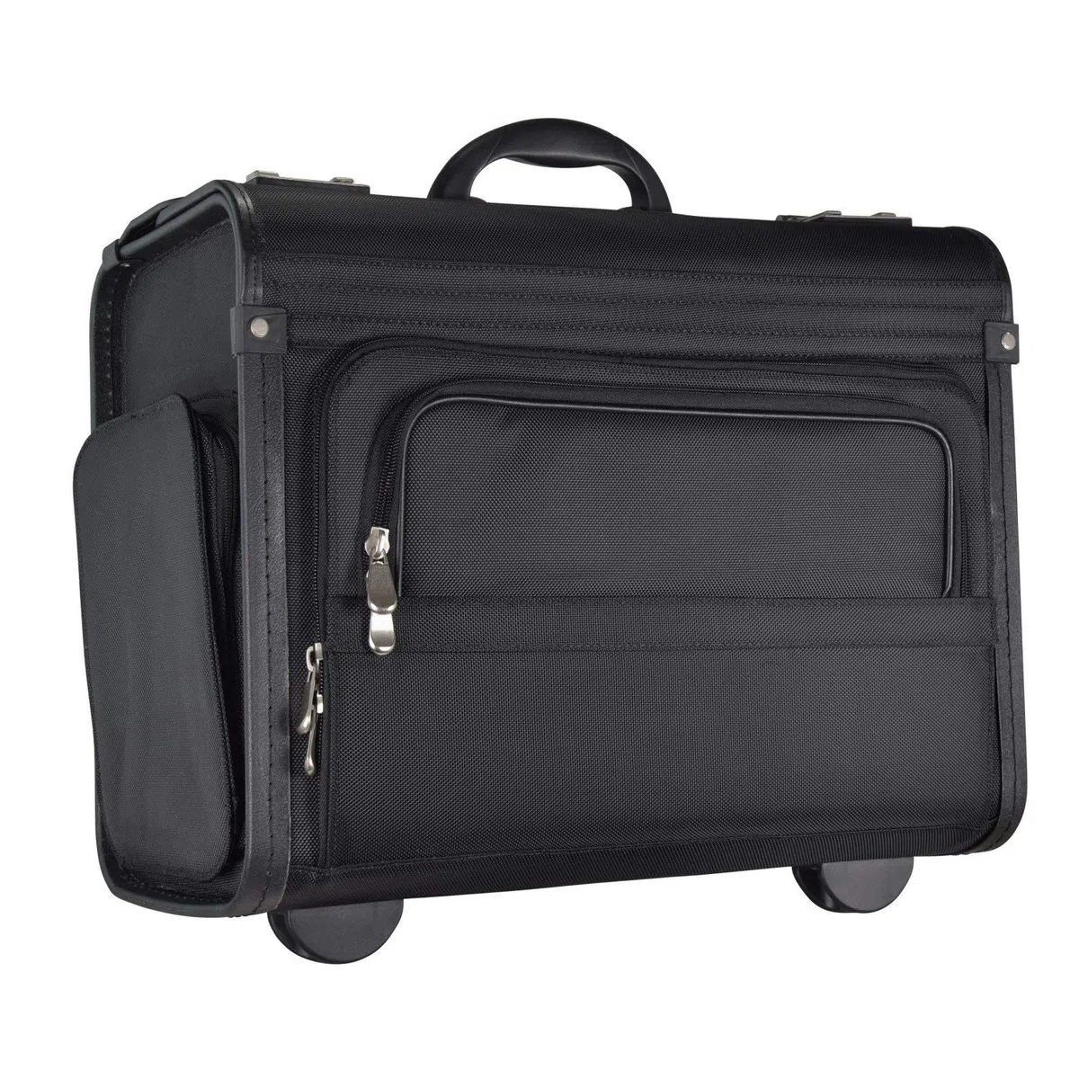 Pilotenkoffer Bowatex Aktenkoffer Business Koffer Trolley Nylon Schwarz 48 cm