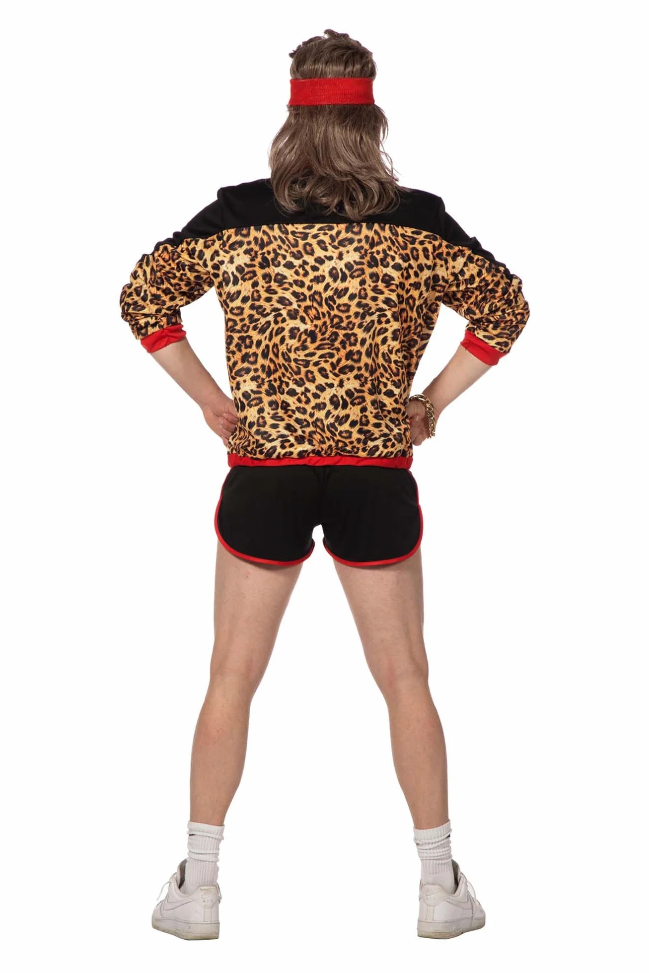 WILBERS & WILBERS 5748 - 80er / 90er Jahre Jogginganzug für Herren, Leoparden Print, Trainingsanzug, Karneval