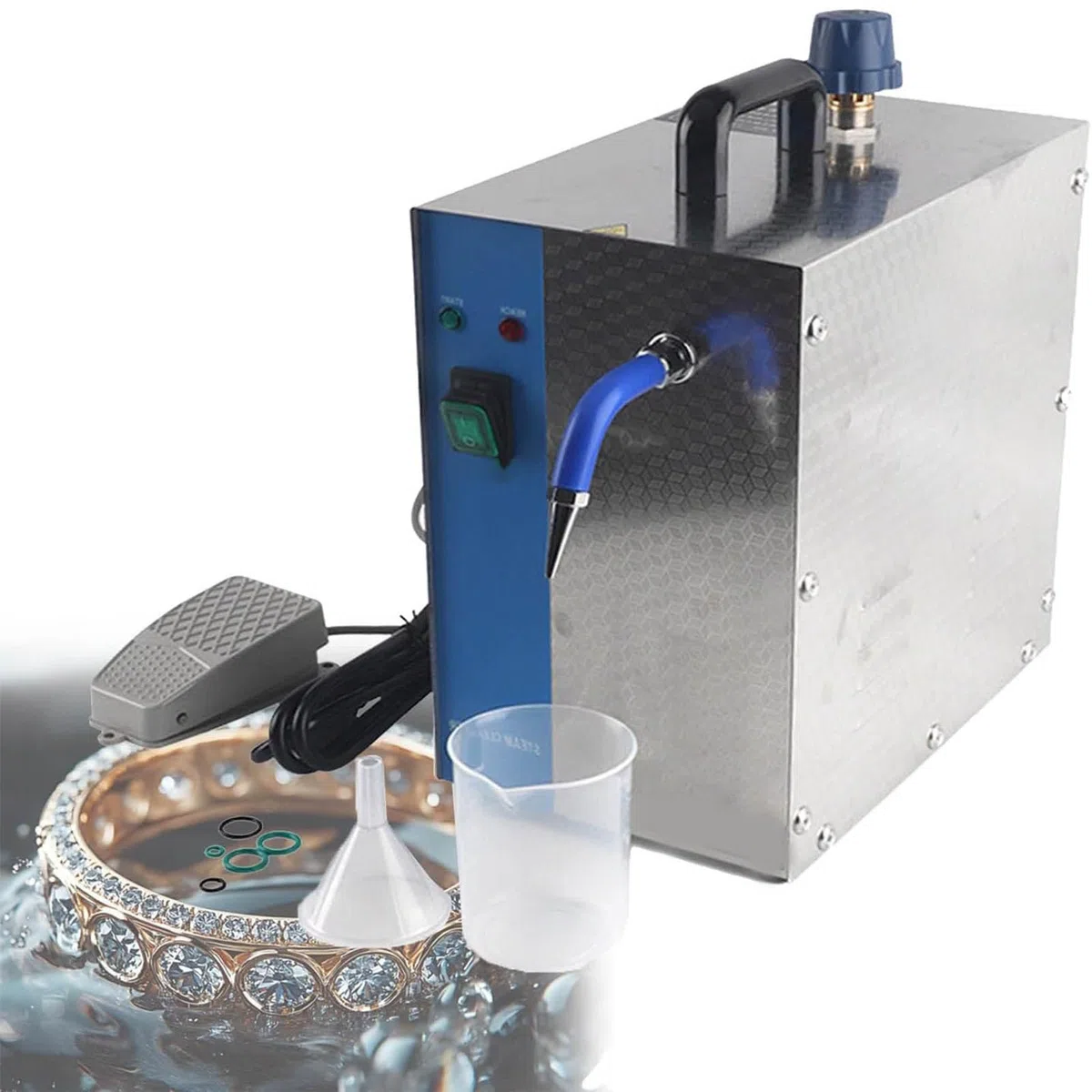 Schmuck-Dampfreiniger Dampfreinigungsmaschine Schmuckreiniger for Edelstahlschmuck Gold und Silber Edelsteinwaschanlage Goldschmiedeausrüstung Werkzeuge 2L