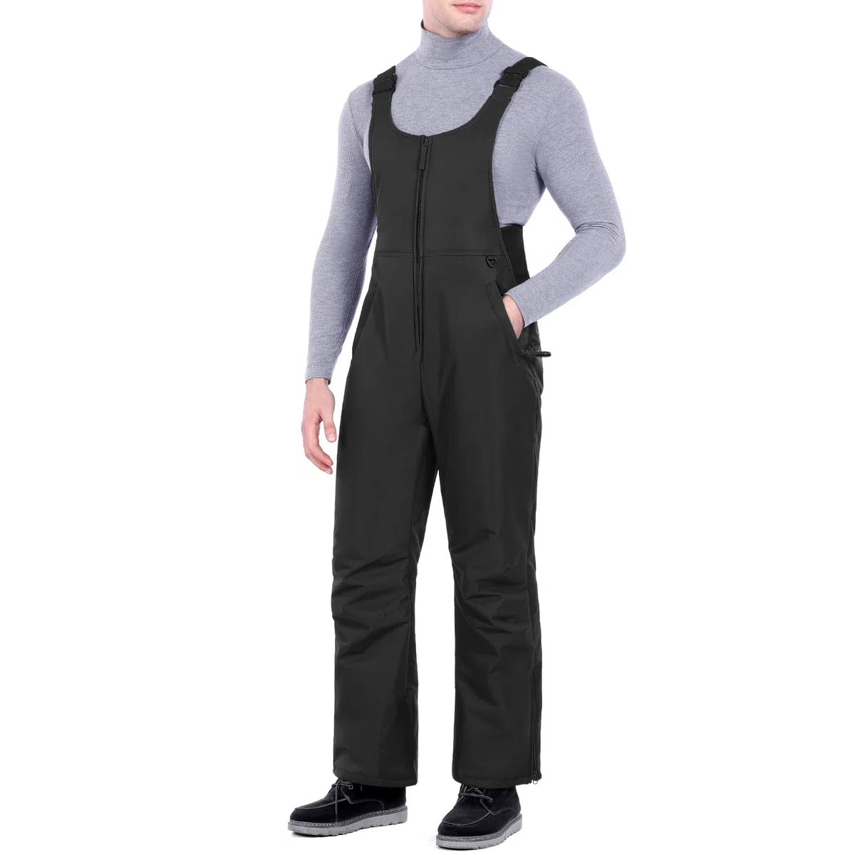Sportneer Herren Skihose Wasserdicht Wanderhose Softshellhose Winddicht Outdoorhose Warm Gefüttert Winter Snowboardhose Trekkinghose Thermohose Hosenträgerhose