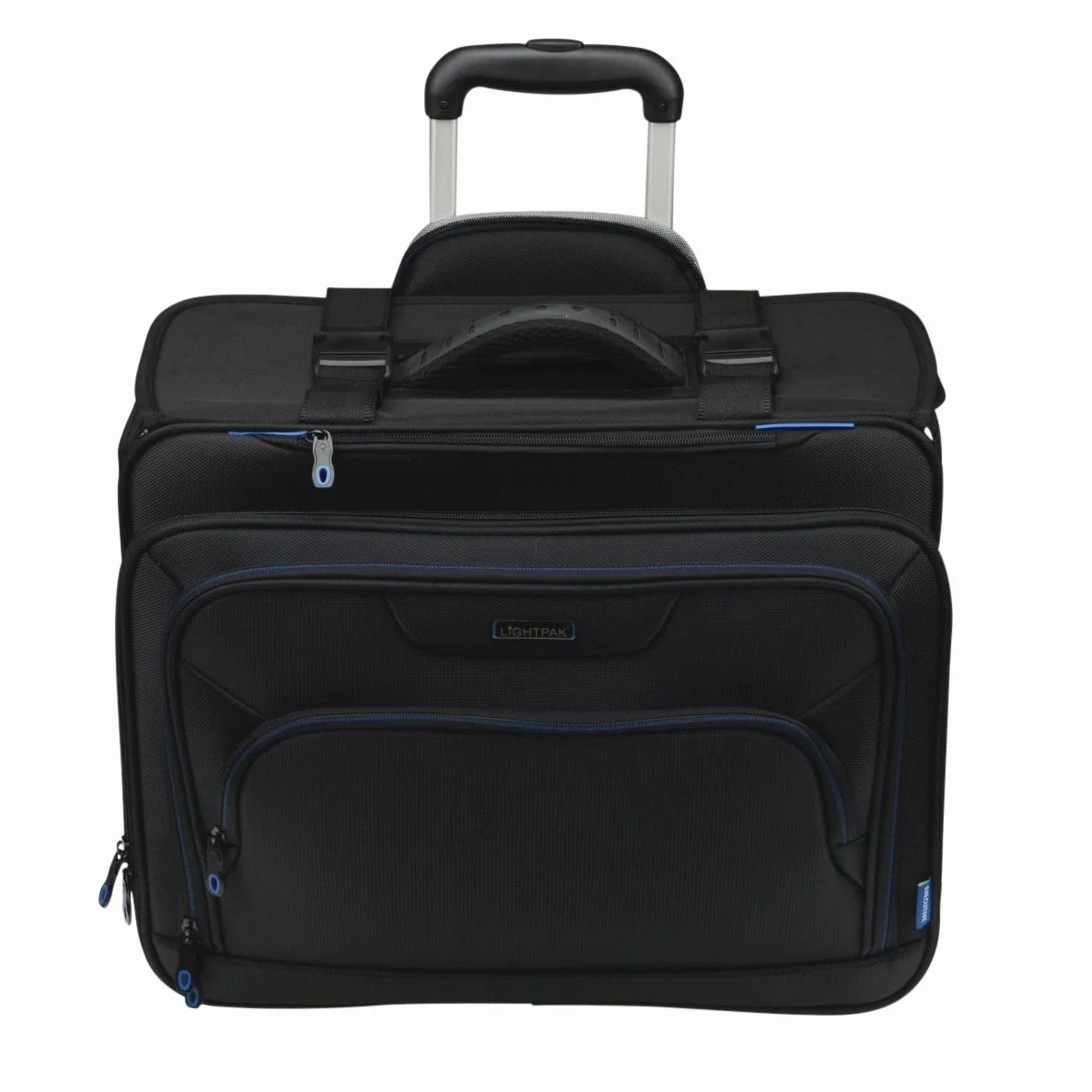 46108 Businesstrolley Pioneer, Laptoptrolley für Notebooks, Koffer mit arretierbarem Teleskoptrolleysystem, Laptoptasche aus Polyester, Tasche mit 2 Skaterrollen, Trolley