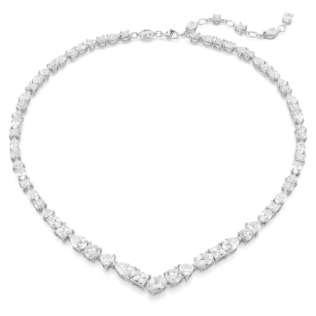 Swarovski Mesmera Set, Rhodinierte Halskette und Ohrringe mit Strahlenden Swarovski Kristallen
