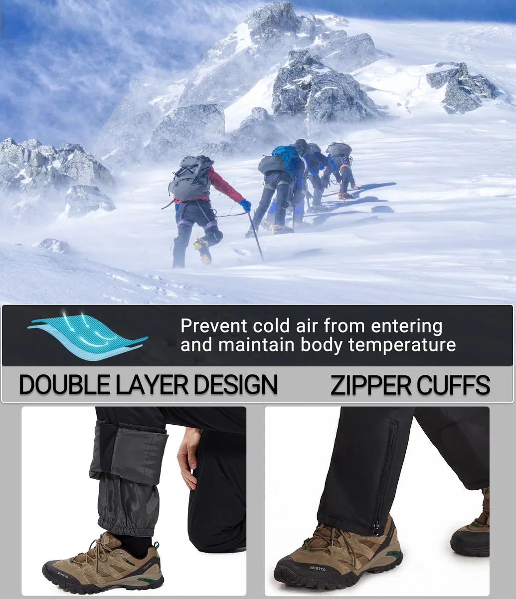 Damen Skihose Latzhose Wasserdicht Softshellhose Overall Winter Warm Gefüttert Schneehose Snowboardhose mit Verstellbaren Hosenträgerhose HXK8668W-Black-M