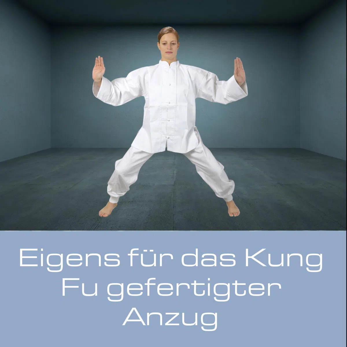 Ju-Sports Kung Fu Anzug Weiß, Cotton I Solider Kampfanzug im klassischen Schnitt I Mit Kordelknöpfen & Bündchenhose mit Elasikbund I 100% Baumwolle