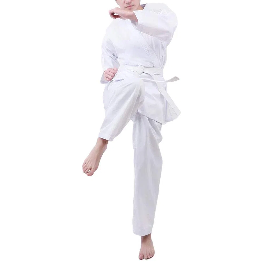 G-LIKE Karate Judo Anzug Kleidung - Kampfkunst Judogi Aikido Keikogi Jiu Jitsu Taekwondo Bando Kung Fu Outfit Training Uniform Kostüm Set Jacke Hose Freier Gürtel für Männer Frauen Kinder