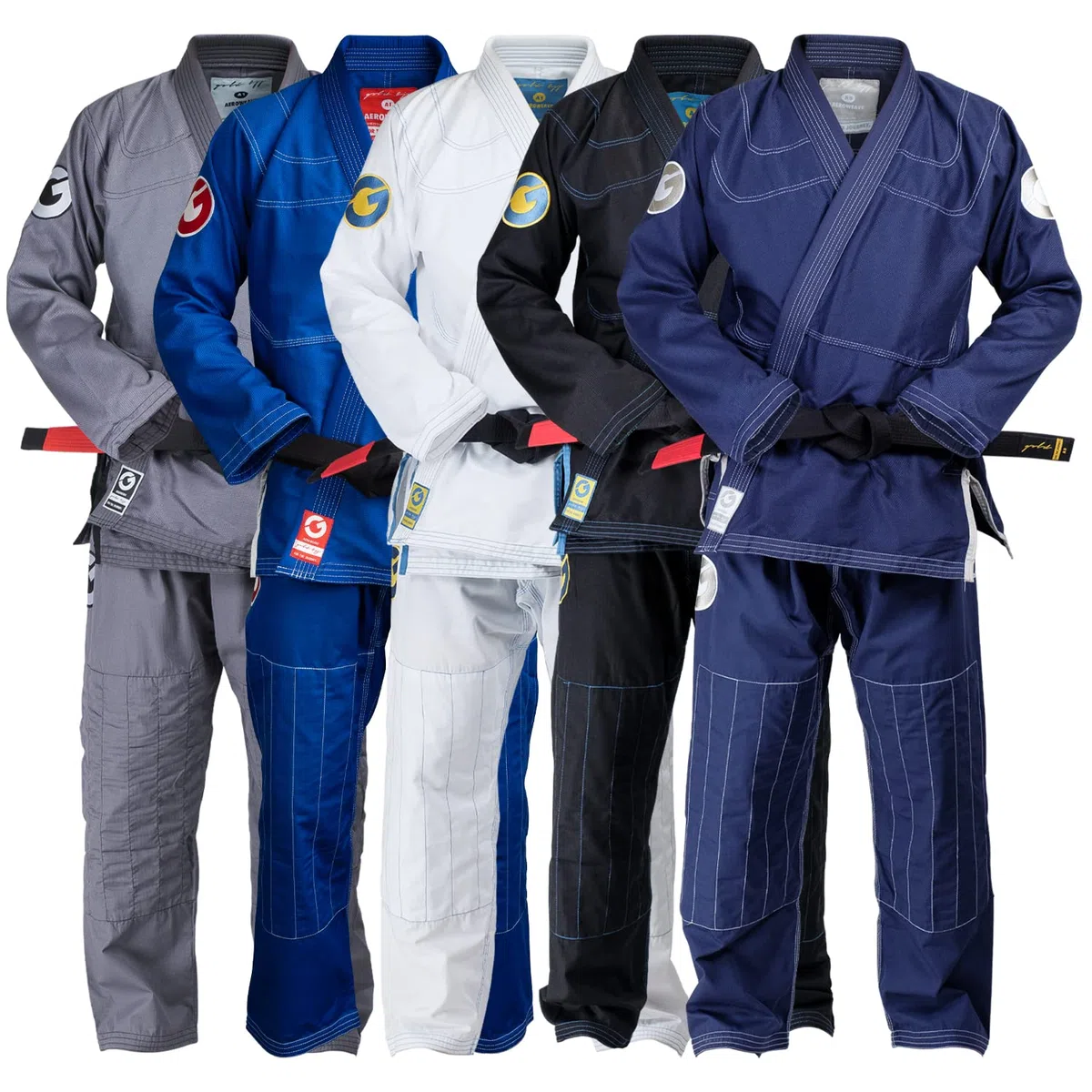 Gold BJJ Jiu Jitsu Gi – ultraleichte Herren-Aeroweave – Sanforisierte brasilianische Jiu Jitsu-Uniform für Männer