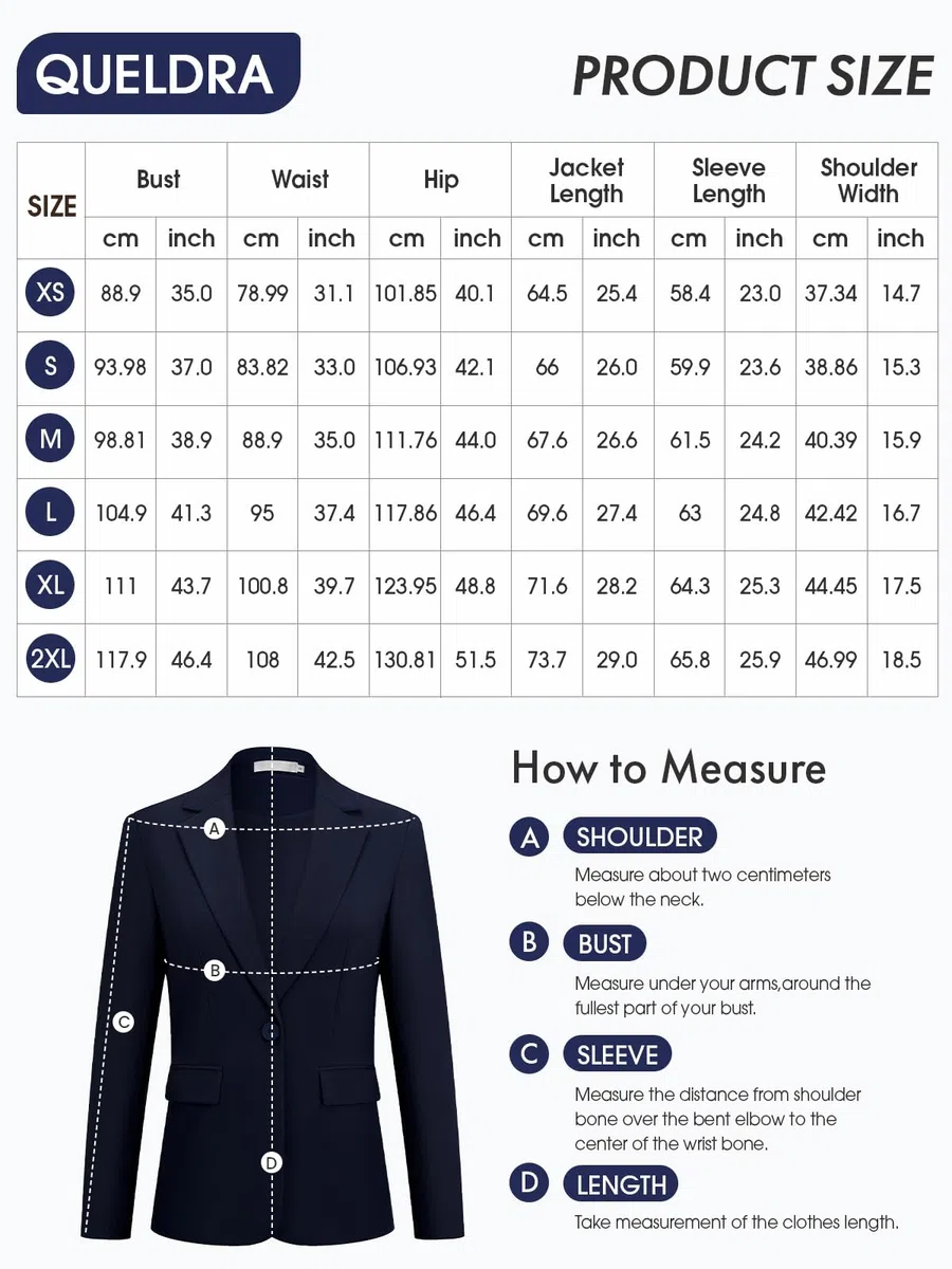 Blazer Damen Business Casual Elegant Damen Jacke Langarm Arbeit Büro Knopf Open Front Jacke mit Taschen