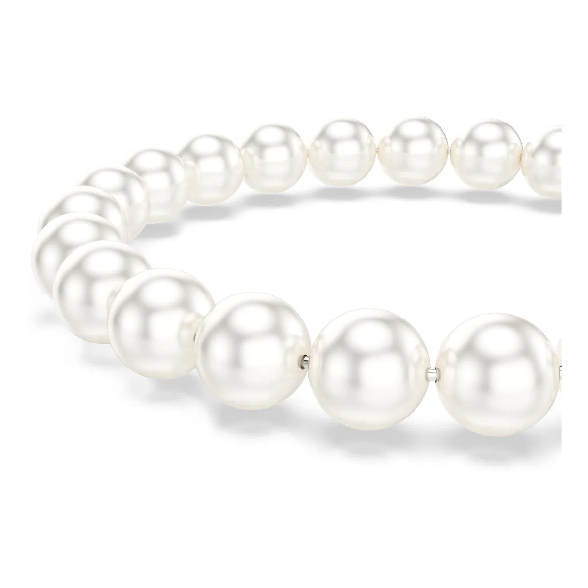 Swarovski Matrix Armband, Kristallperle, Weiß, Rhodiniert