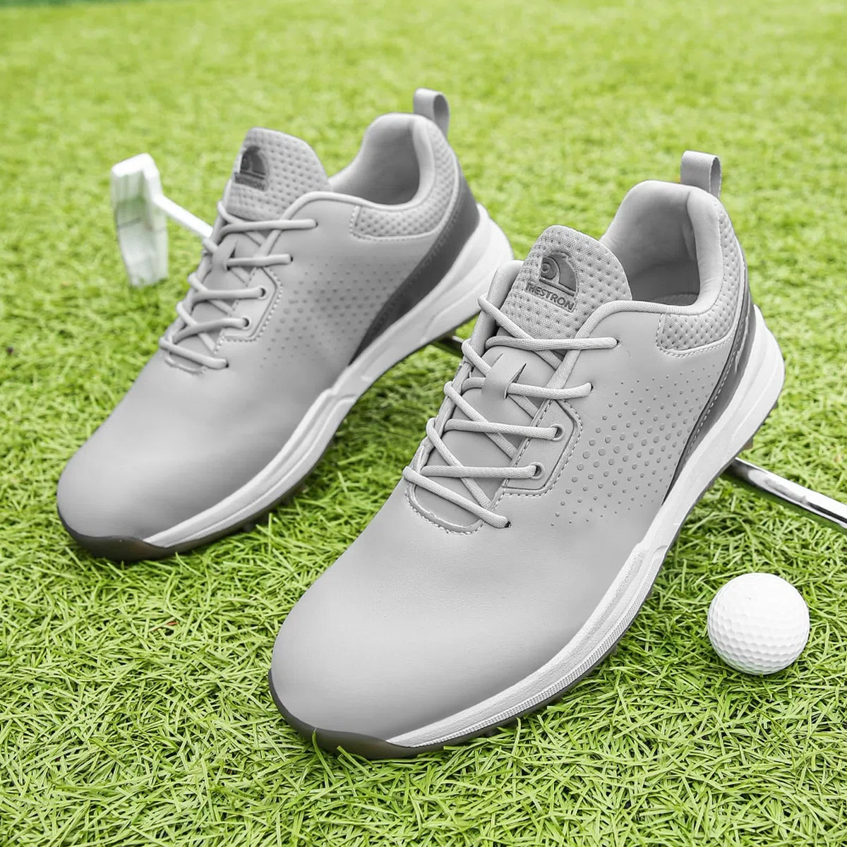 LZQpearl Herren Golfschuhe, rutschfeste, Atmungsaktive Freizeit Golf Sneaker, Klassische, Outdoor Sneaker Spikeless Für Das Golftraining, Golfstiefel Für Alle Jahreszeiten