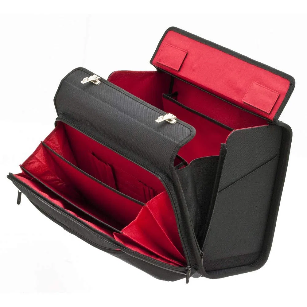 Pilotenkoffer Trolley Aktenkoffer mit Rollen und Laptopfach 15" Zoll Business Laptop Trolley Handgepäck